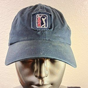 PGA TOUR GOLF HAT - ADJUSTABLE -  BLUE